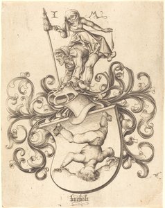Blason avec garçon acrobate