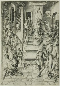 Le Christ devant Anne - Israhel van Meckenem the younger