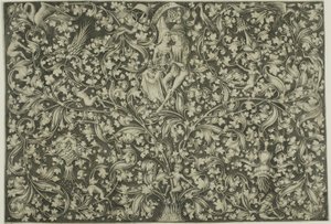 Panneau ornemental avec deux amoureux - Israhel van Meckenem the younger