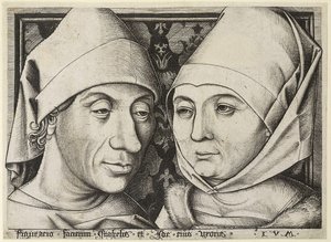 Autoportrait avec sa femme Ida, vers 1490