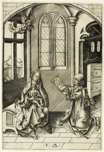Saint Luc représentant la Madone - Israhel van Meckenem the younger