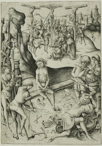 La crucifixion - Israhel van Meckenem the younger
