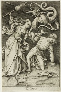 La lutte pour le pantalon - Israhel van Meckenem the younger