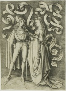 Le chevalier et la dame - Israhel van Meckenem the younger