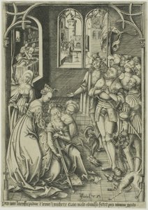 Le suicide de Lucrèce - Israhel van Meckenem the younger