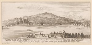 Vue de Lyon depuis la rive près du monastère des Célestins