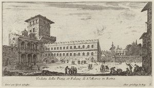 Veduta della Piaza et Palazo di St. Marco à Rome