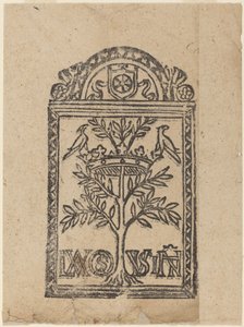 Arbre avec Couronne et Deux Oiseaux