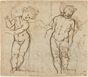 Deux putti debout [recto]