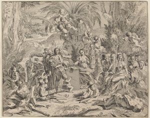 Allégorie de la peinture - Italian 17th Century, after Pietro Testa