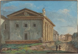 Tempio della Fortuna Virile avec le Tempio di Vesta au loin