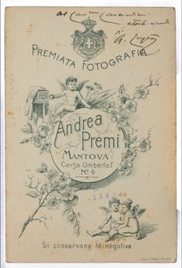 Verso de la carte postale représentant le peintre Albano Lugli