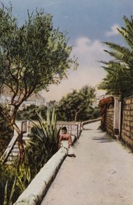 Capri : Via Tragara (lithographie couleur) - Italian Photographer