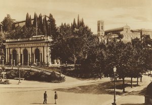 Florence : Une partie du Piazzale Michelangiolo avec la Loggetta, l