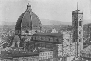 Florence, La Cathédrale vue en panorama depuis la coupole de San Lorenzo