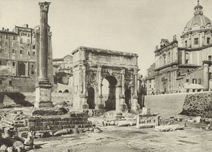 Forum romain, arc de Septime Sévère avec la colonne de Phocas - Italian Photographer