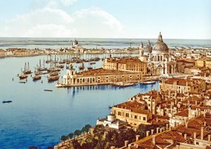 Santa Maria della Salute depuis le campanile de la place Saint-Marc, Venise, pub. c.1900