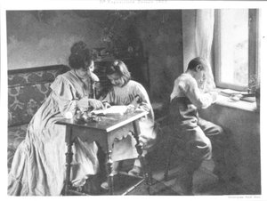 La leçon de lecture, 1905 - Italian Photographer