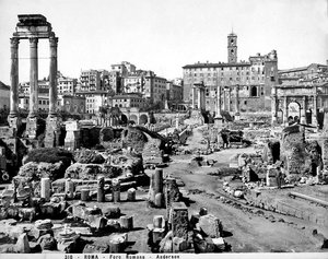 Vue du Forum Romain, vers 1890 - Italian Photographer
