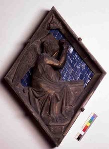 Figure allégorique, carreau en relief du Campanile