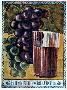 Une affiche historique du Chianti Rufina - Italian School