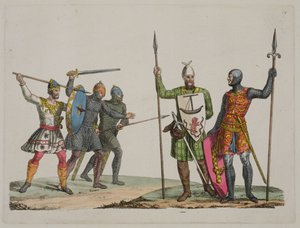 Guerriers anglo-saxons, planche 14 de The History of the Nations