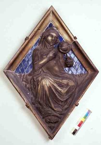 Astronomie, carreau en relief du Campanile (marbre et céramique)