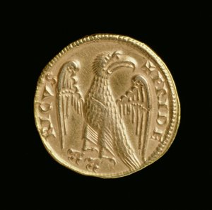 Augustalis de Frédéric II (1198-1250), Royaume de Sicile et Italie du Sud, Monnaie de Messine, 1231-50 (revers) - Italian School