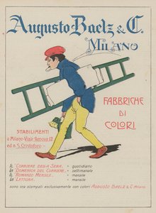 Augusto Baelz  C (lithographie couleur) - Italian School