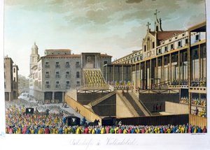 Auto da Fe à Valladolid, de Le Costume Ancien et Moderne par Jules Ferrario, gravé par Bramati et Raineri, publié à Milan, vers 1820 - Italian School