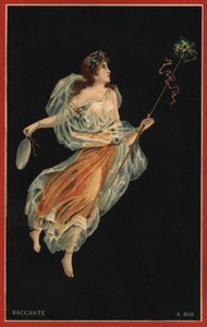 Baccante (colour litho) - Italian School