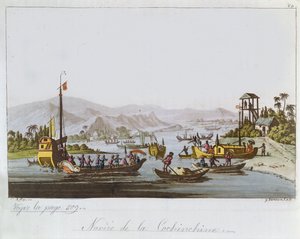Bateaux en Cochinchine, vers 1820-25