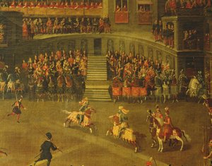 Carrousel dans la cour du Palais du Belvédère