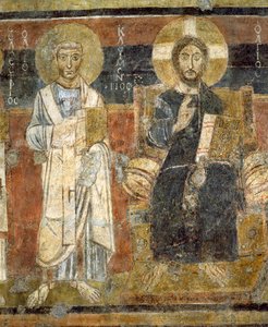 Christ en majesté avec des saints, Santa Maria Antiqua, Rome