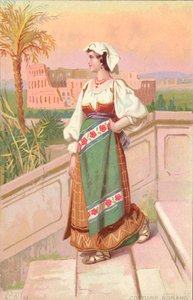 Costume romain (chromolitho) - Italian School