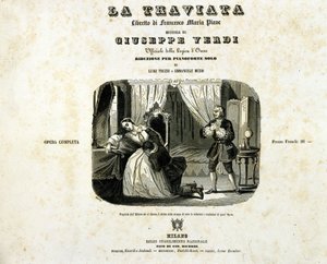 Couverture du livret de « La Traviata » de Giuseppe Verdi