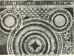 (détail) du sol cosmatesque de la basilique Saint-Jean-de-Latran, Rome - Italian School