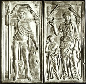 Diptyque représentant Stilicho (vers 365-408), Serena et Eucharius