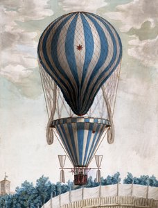 Premier ballon à air chaud en vol