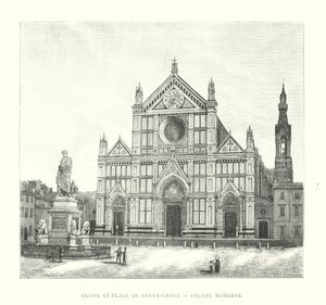 Église et place de Santa-Croce, Façade moderne - Italian School