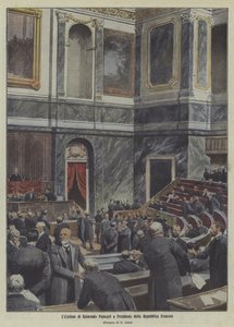 Élection de Raymond Poincaré à la présidence de la République française (lithographie couleur) - Italian School