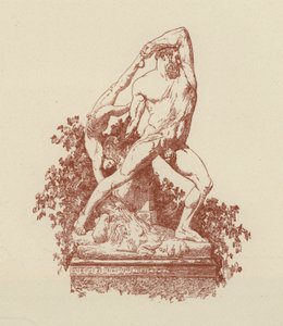 Hercule et Lica par Canova (lithographie) - Italian School