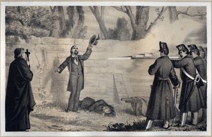 Exécution des frères Bandiera (patriotes italiens, Attilio et Emilio Bandiera)