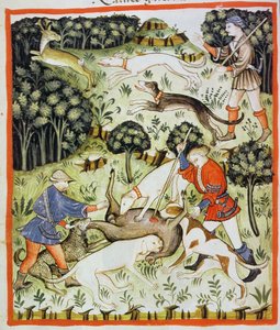 Chasse à la gazelle, illustration de Tacuinum Sanitatis Codex Vindobonensis