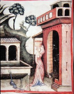 Fol.88v Eau de source, illustration du 