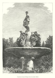 Fontaine de Jean de Bologne dans les Jardins Boboli - Italian School