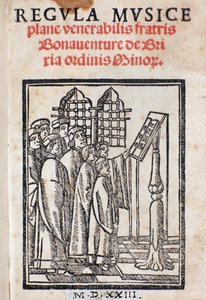 Frontispice de Regula musica par Bonaventura da Brescia (c. 1452-c. 1517) - Italian School