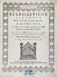 Frontispice de la partition musicale du Concerto 5 dans « Canzoni alla francese » d