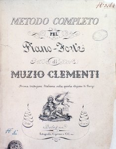 Frontispice du manuel, Méthode complète pour le piano par Muzio Clementi