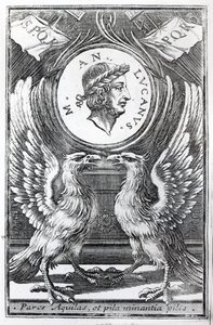 Frontispice de la Pharsale de Lucain par Marcus Annaeus Lucanus, édition publiée en 1663